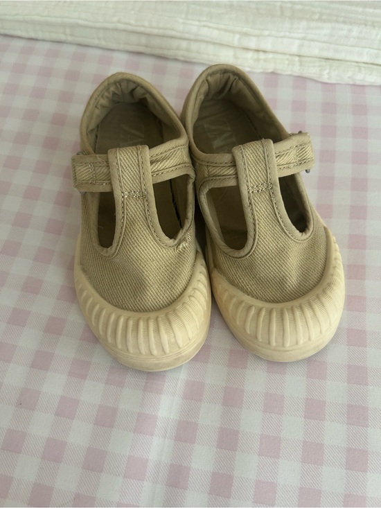 Zara Other - Zara Kids T-Strap Sneakers in Beige